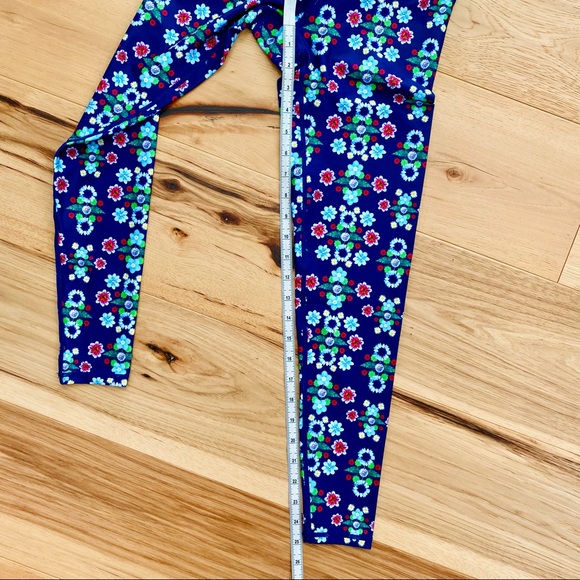 Terez Navy Floral Dream Super-High Band Leggings XS - Picture 11 of 13